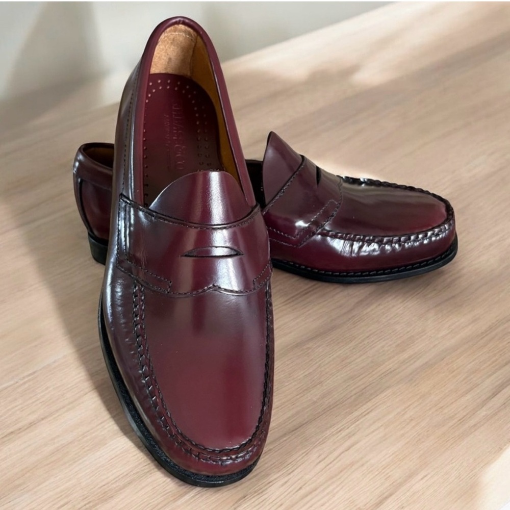 Bass Maroon Leather Loafers